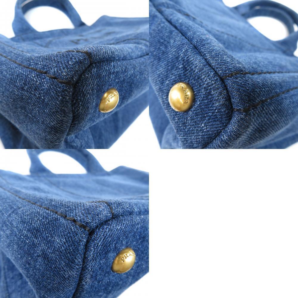 Prada Canapa 2way Tote Bag Denim - Picture 10 of 10